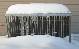 A frozen HVAC due to not winterizing
