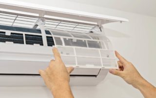 Changing the Filter in the Air Conditioning The Concept of Safe and Healthy Housing